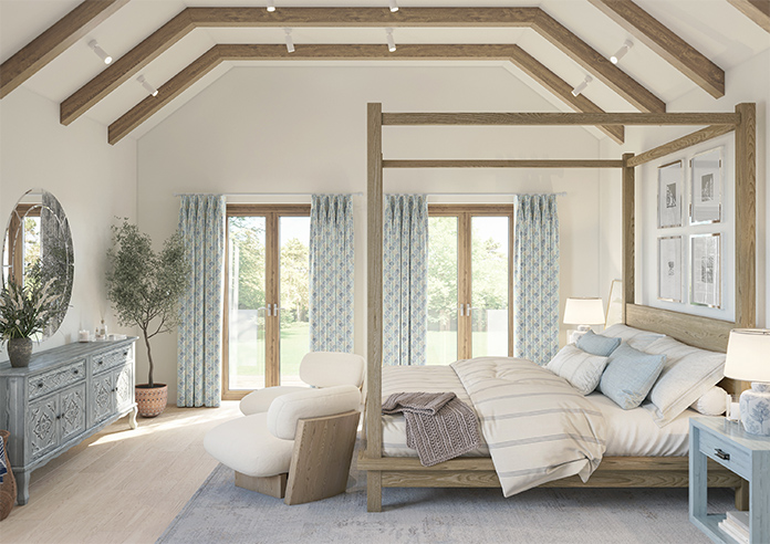 Foxley Faux Silk, Marine - Made to Measure Curtain - Image 14